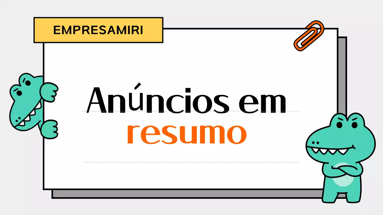 Um anúncio de empresa giro e mentolado