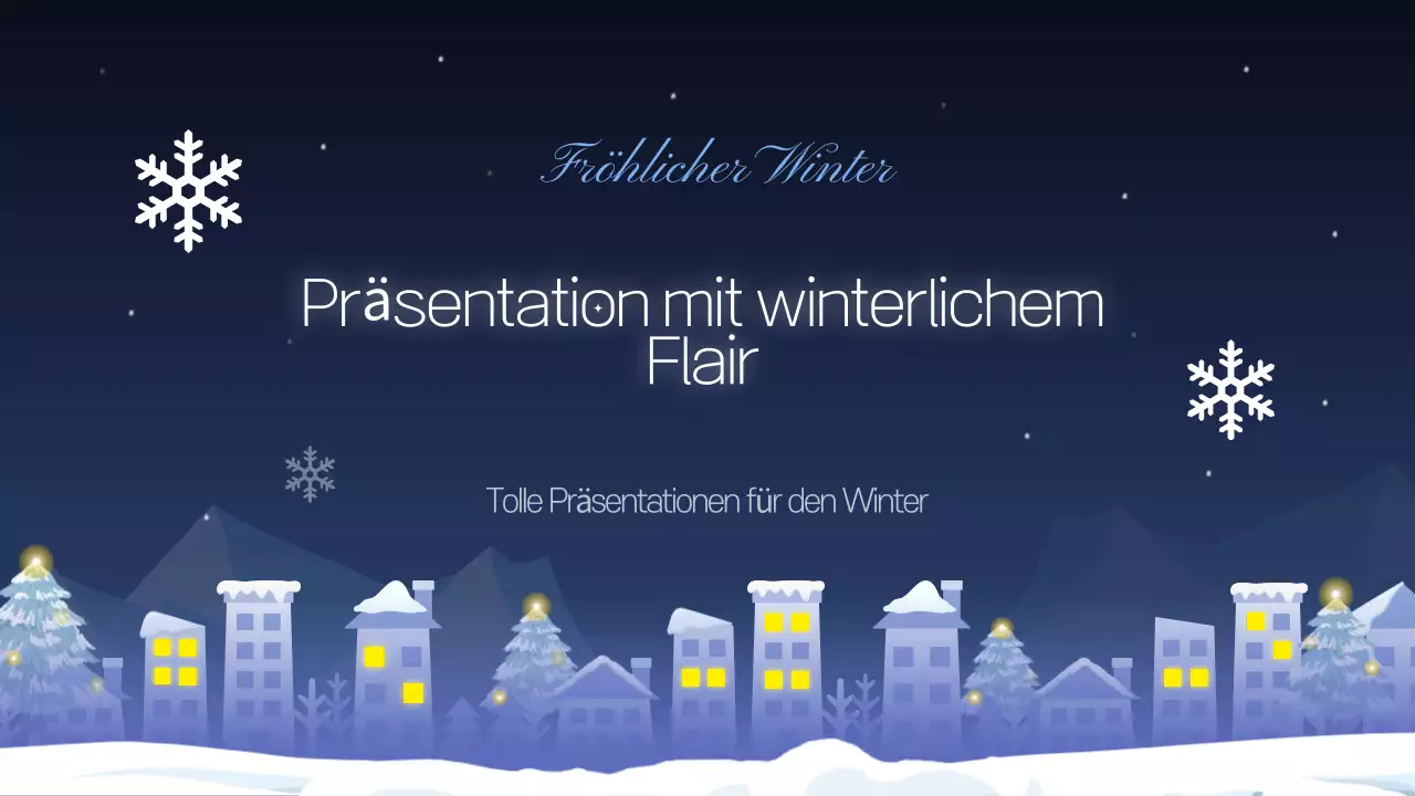 Eine hübsche Präsentation in Marineblau und Lila