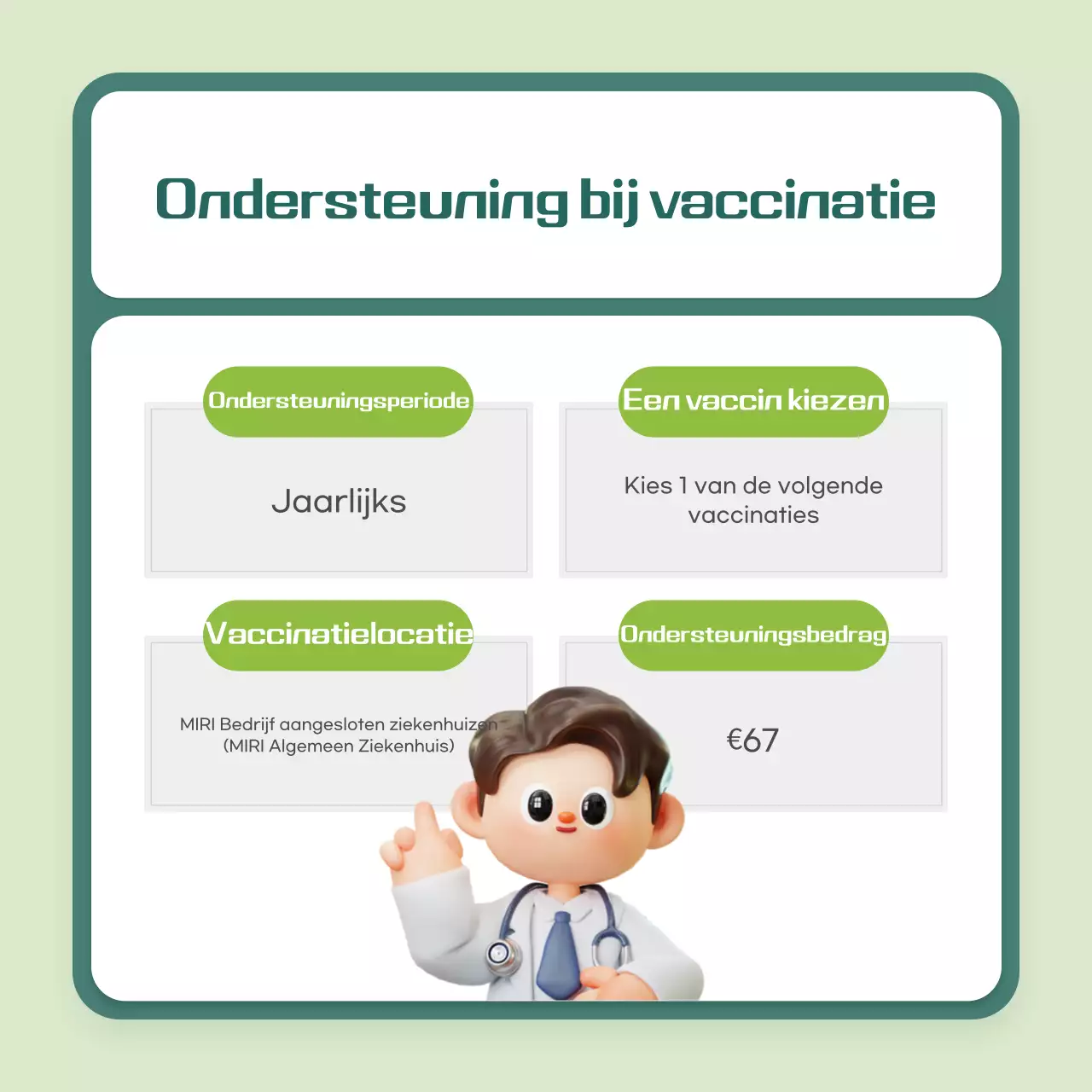 Vaccinaties met muntmarkering