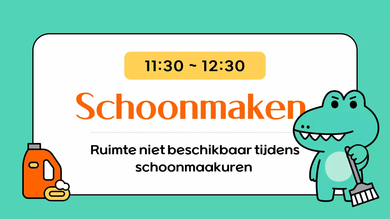 Een schattige mint bedrijfsaankondiging