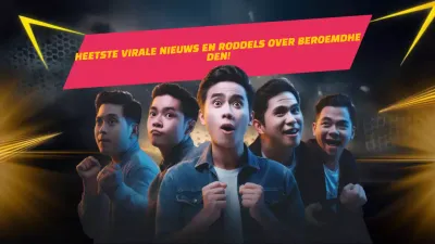 blauwe trendy celebrity nieuws advertentie