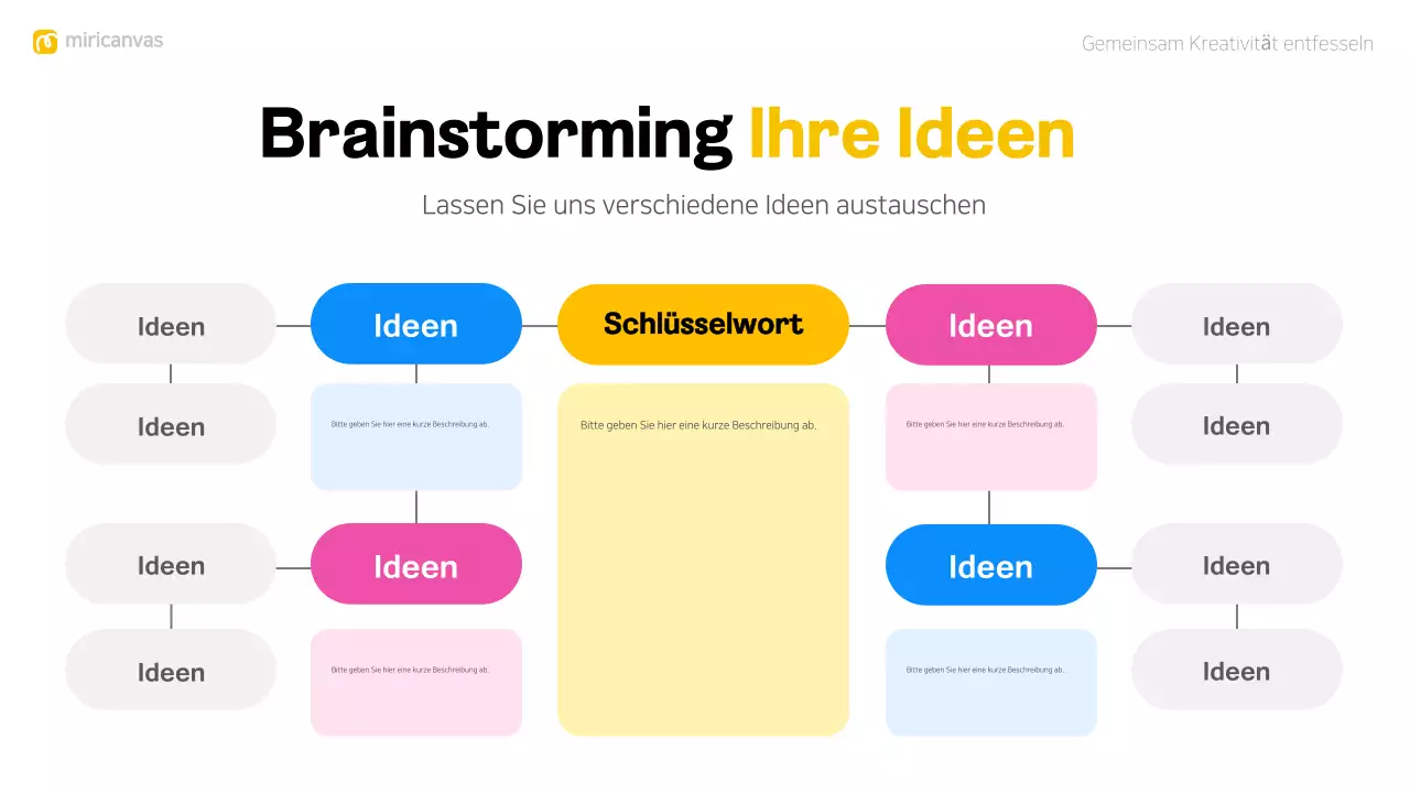 buntes modernes Brainstorming-Layout