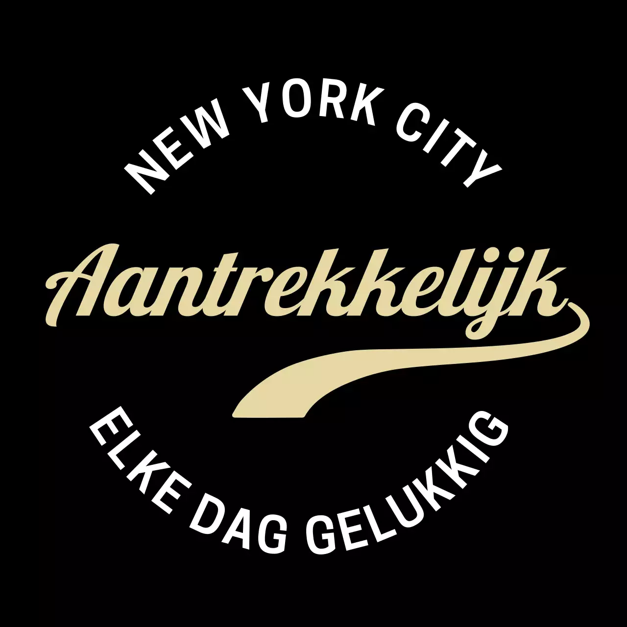 Handgeschreven typografie in beige