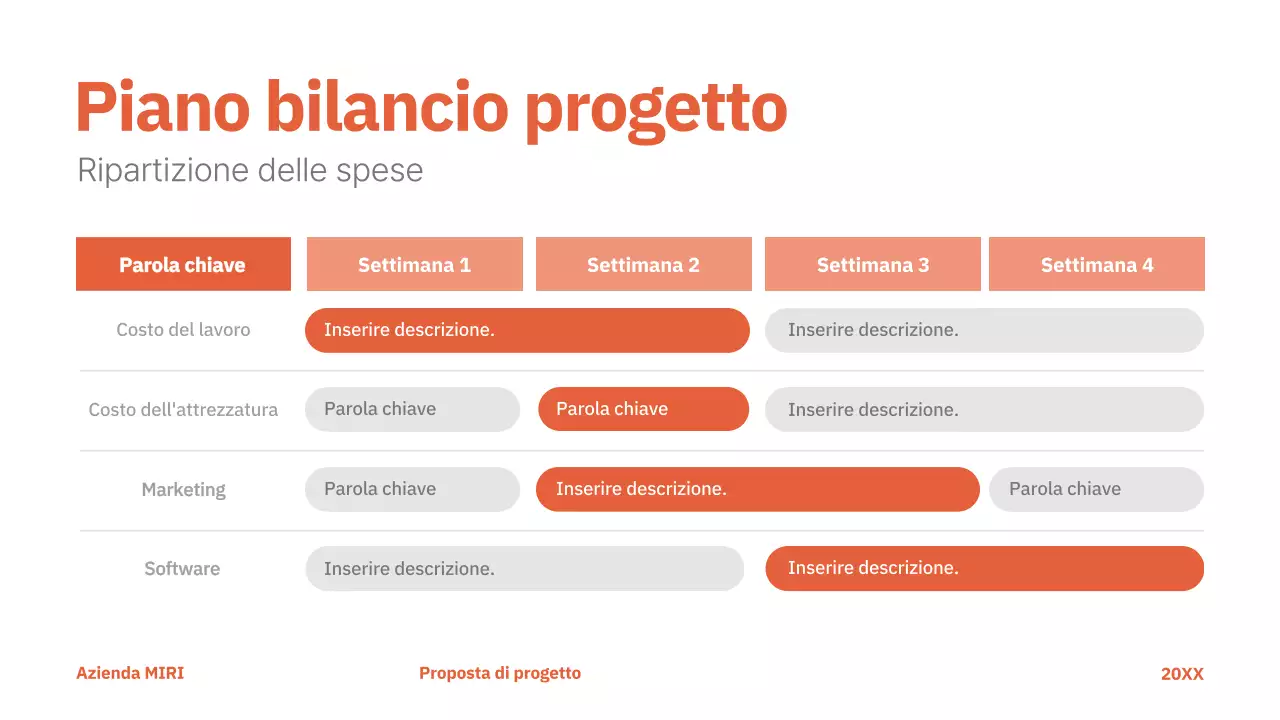 rosso proposta di progetto moderno business