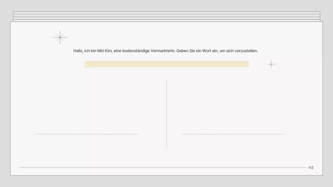 Ein graues, einfaches Marketing-Portfolio