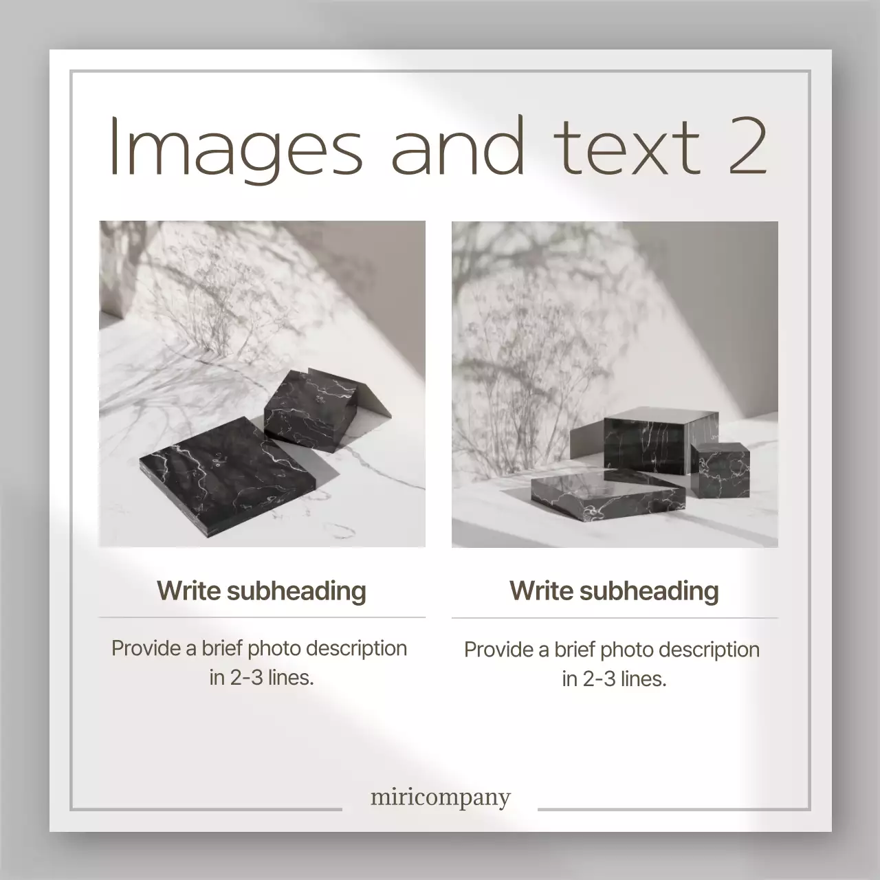 White Minimal Card Layout Instagram Carousel