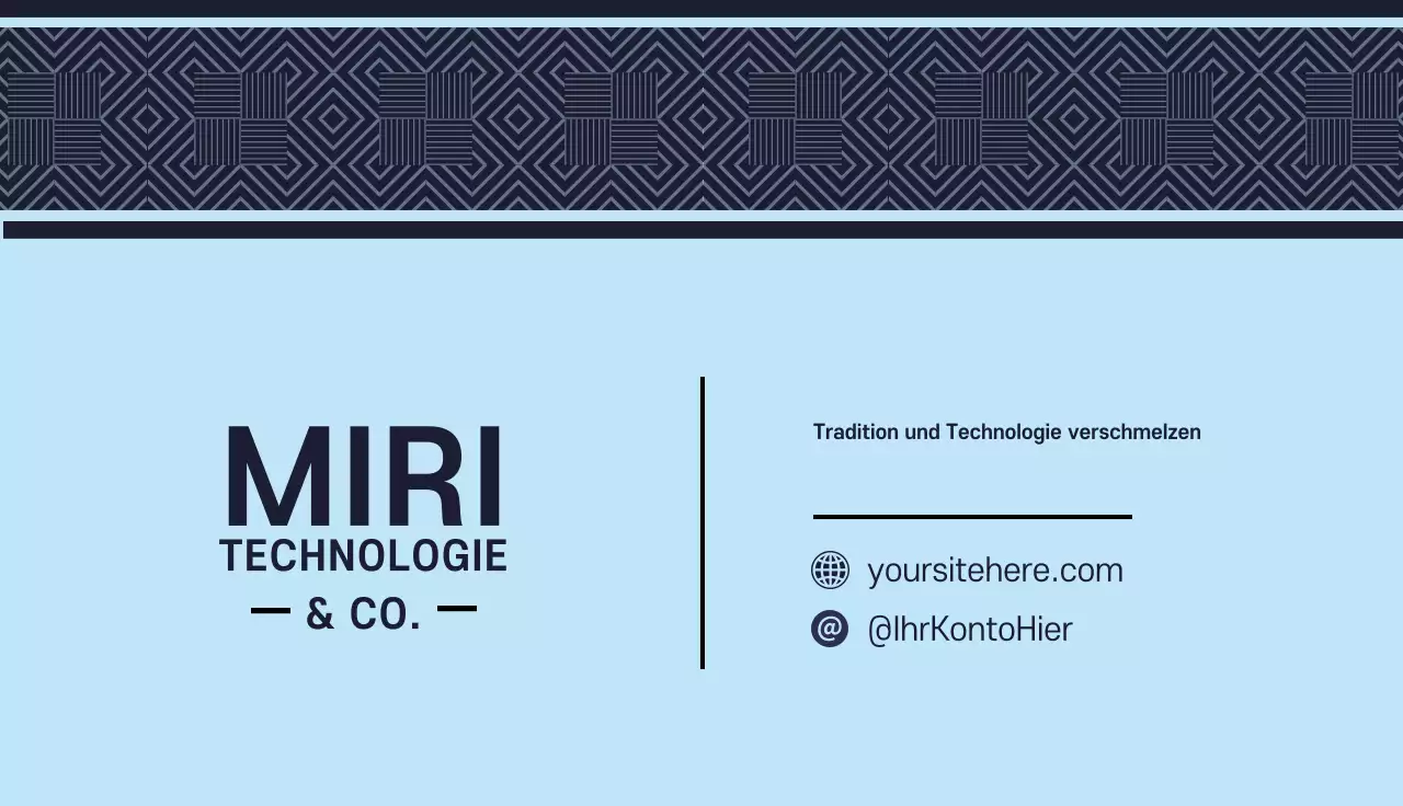 marineblaue geometrische Visitenkarte