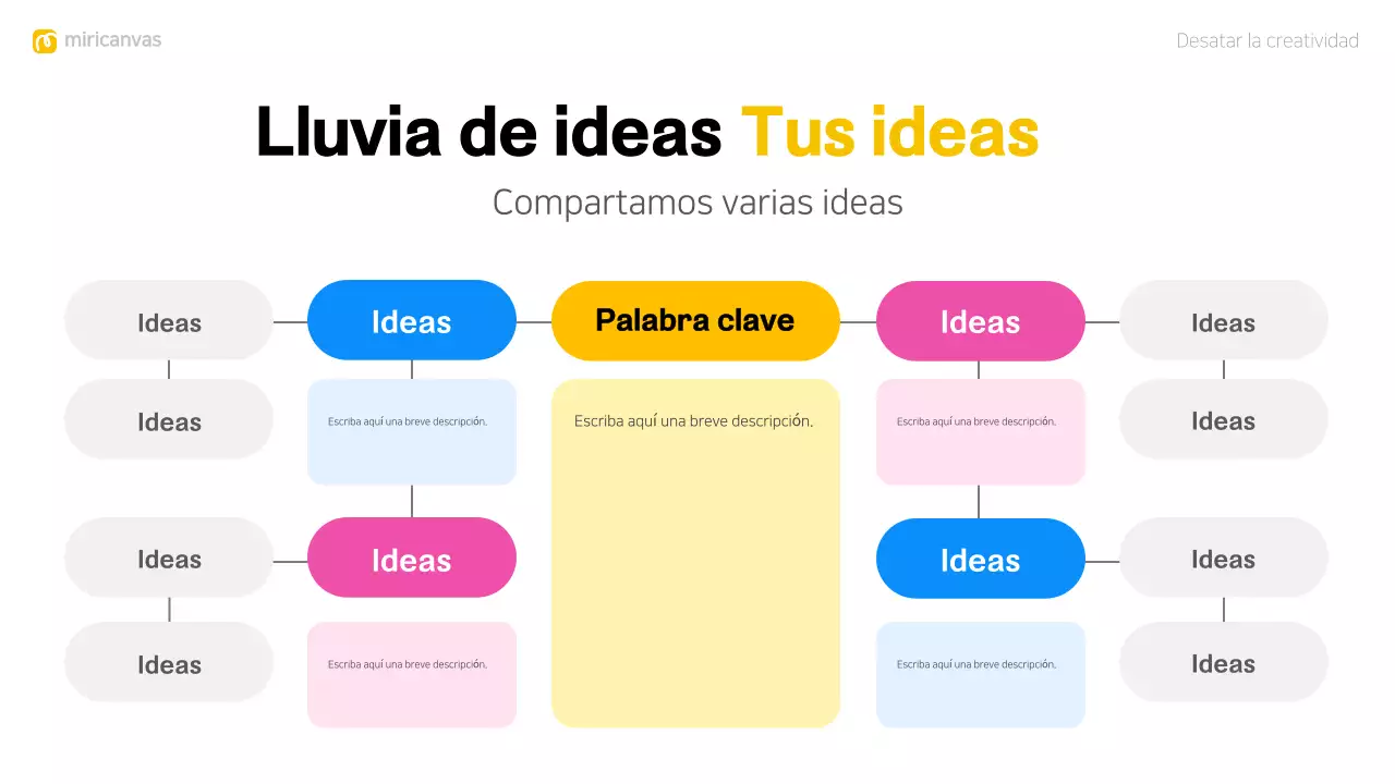 colorido y moderno diseño de brainstorming