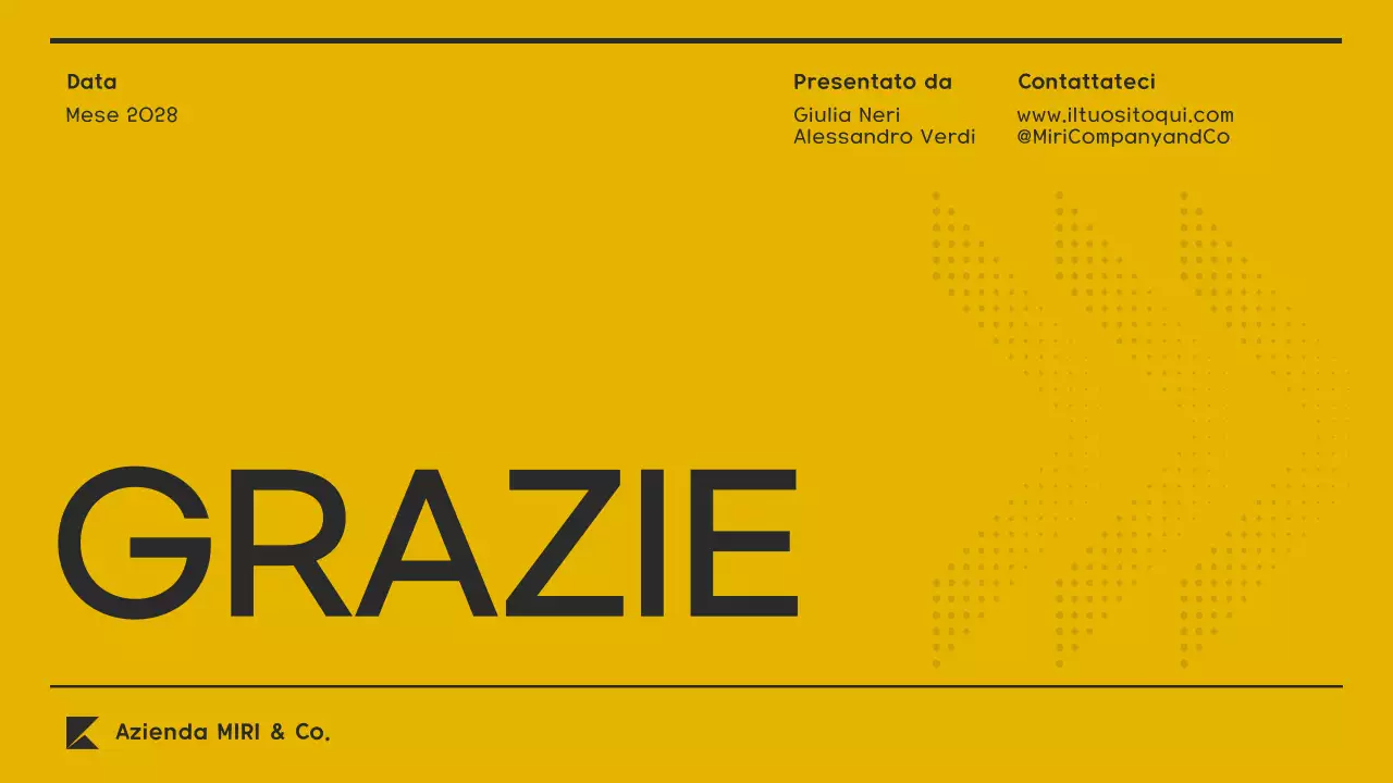 piano aziendale giallo moderno