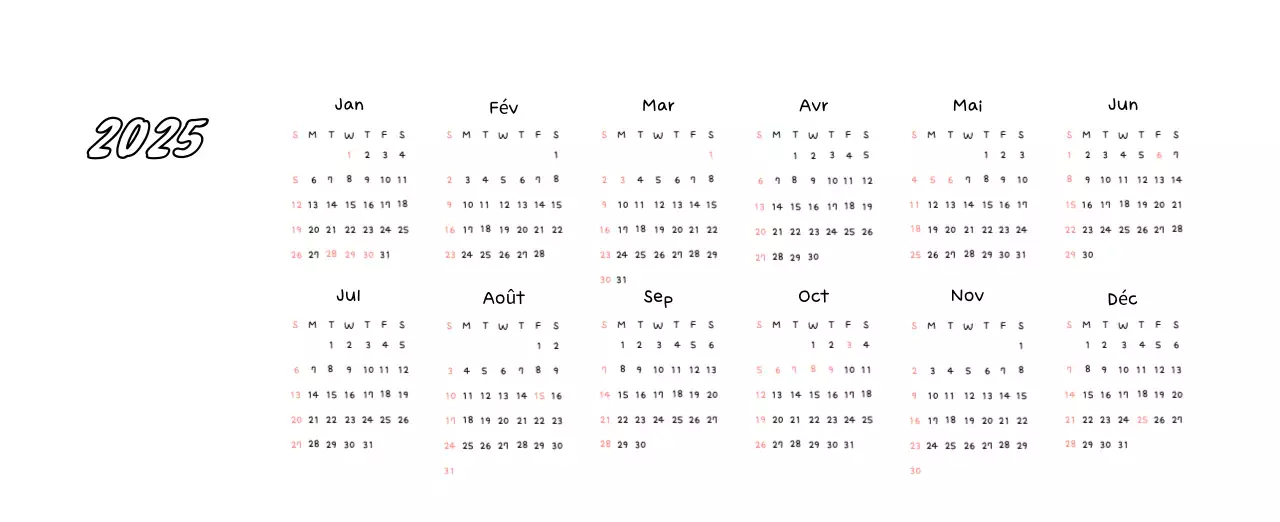 Calendrier photo du Nouvel An
