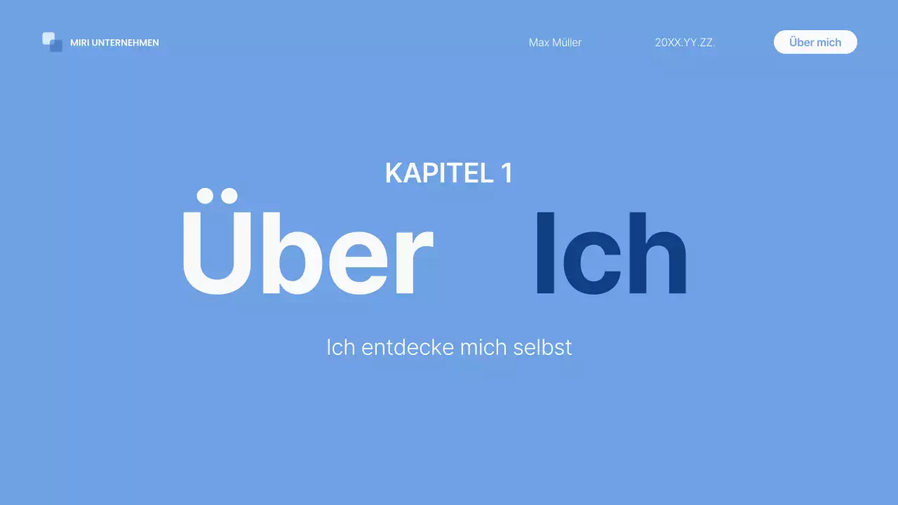 blue modern self-introduction pitch