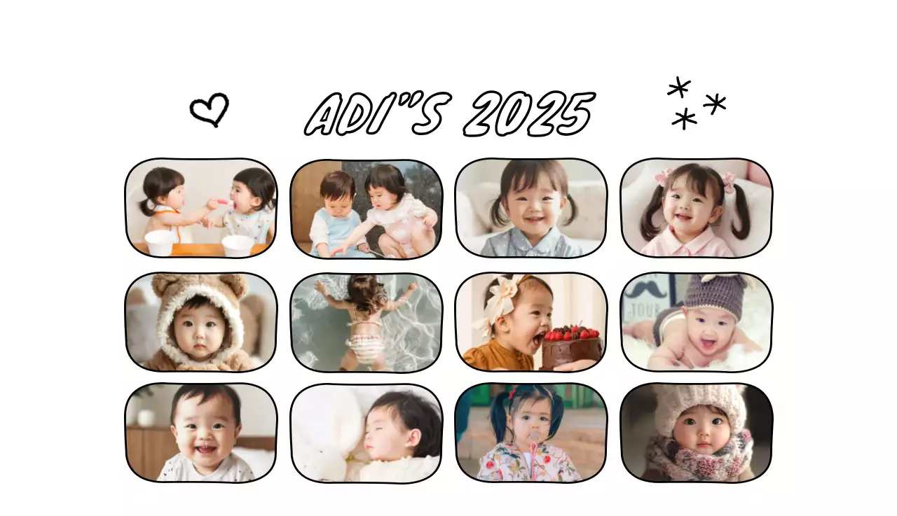 Calendario de fotos Yellow Cute