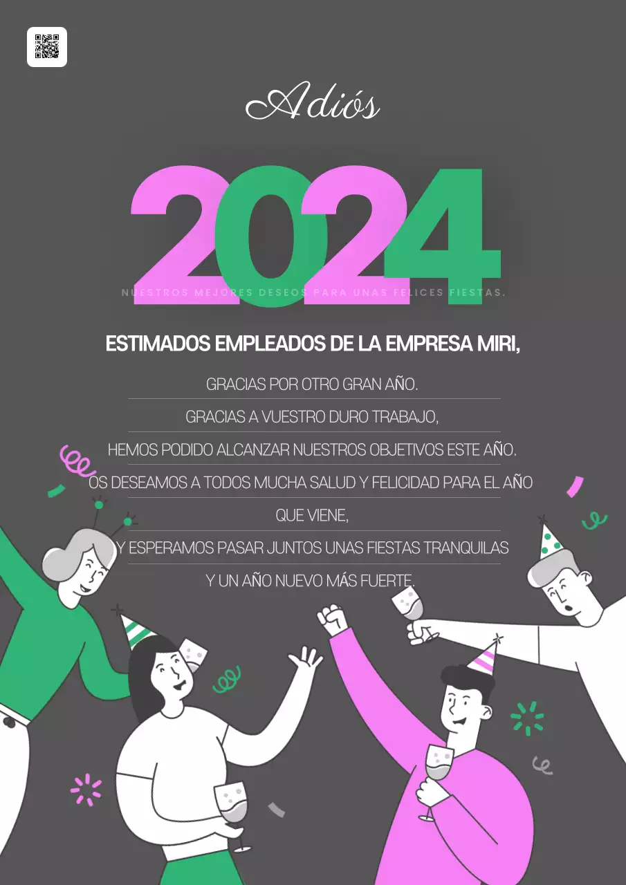 Grey Simple Nombramientos de personal de fin de año