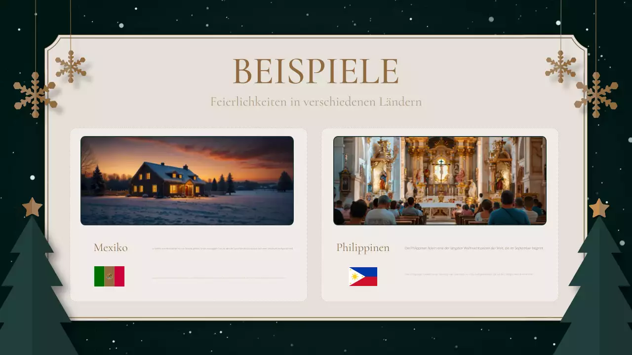 grüne traditionelle Feiertagspräsentation