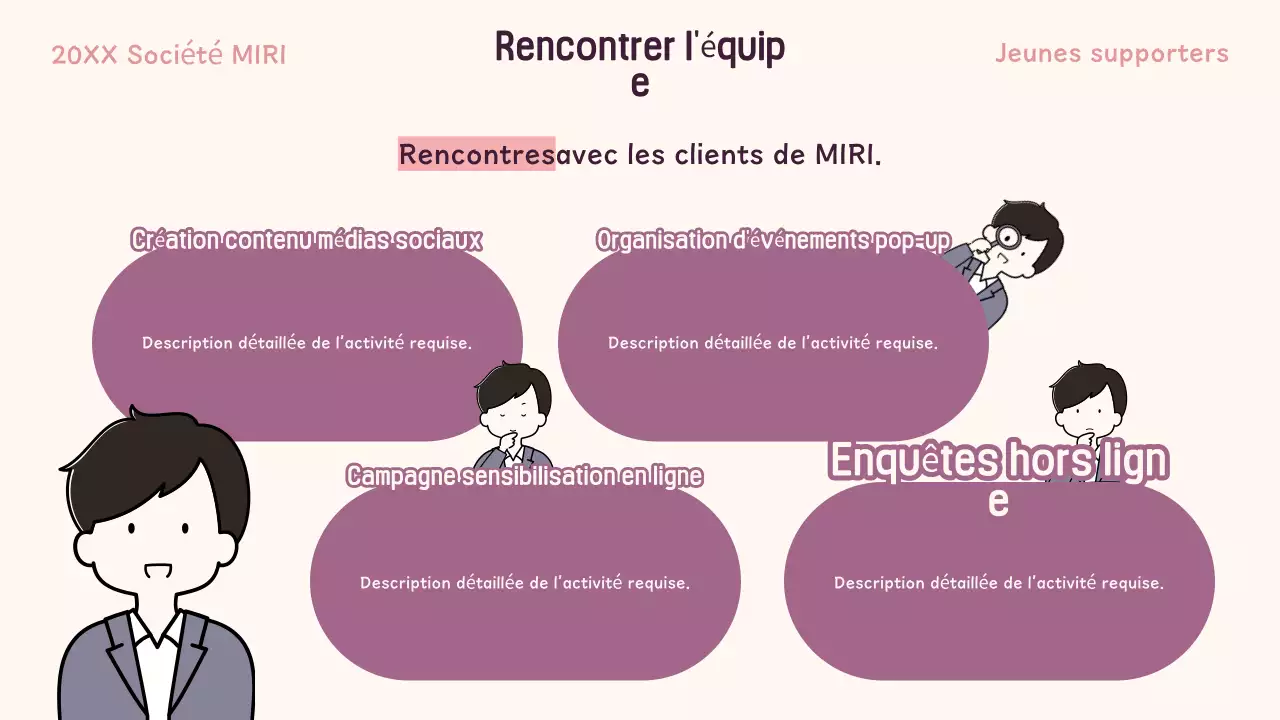 Recrutement de jeunes en rose