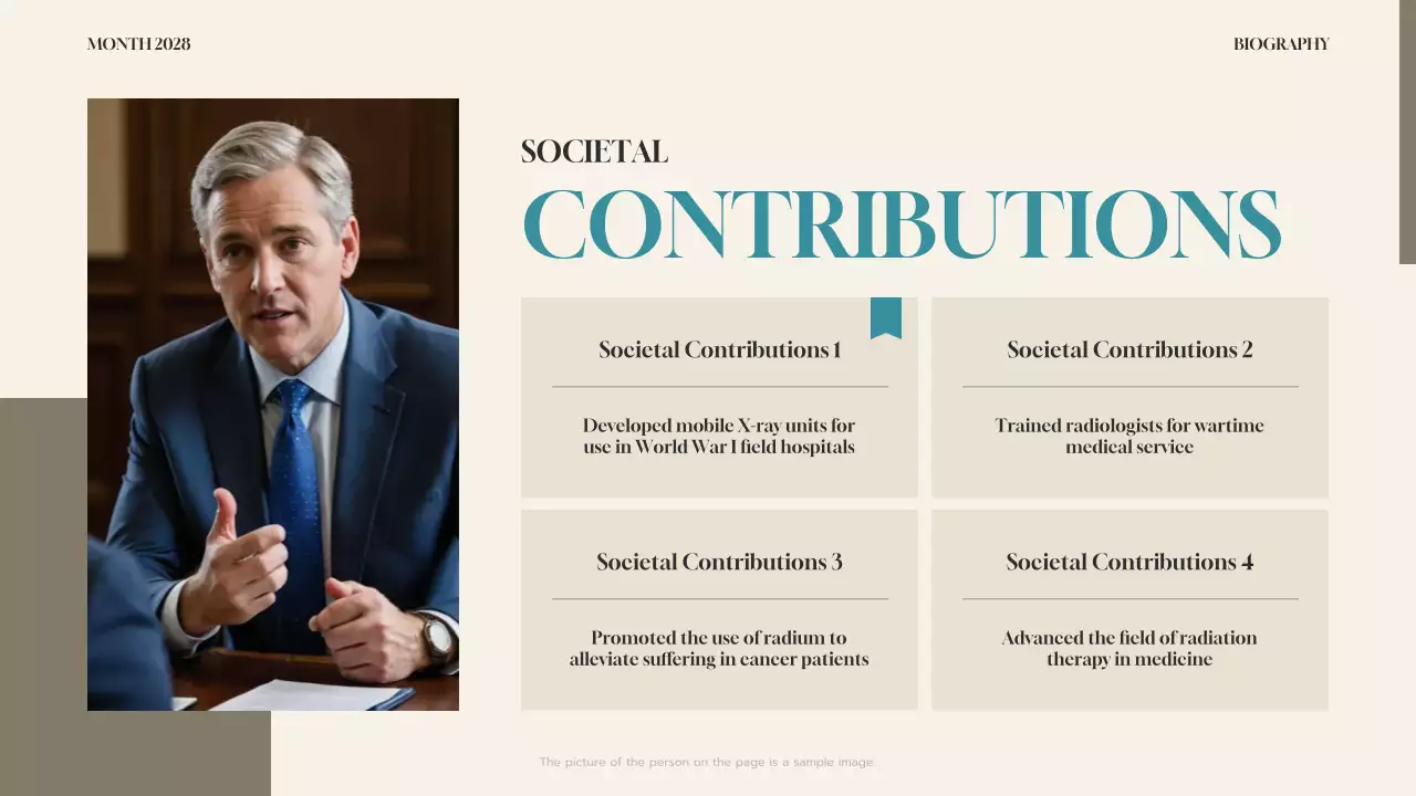 Beige Professional Biography Presentation