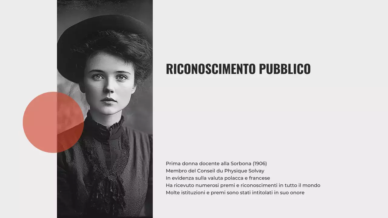 Esplorare la vita di Marie Curie Presentazione minimalista