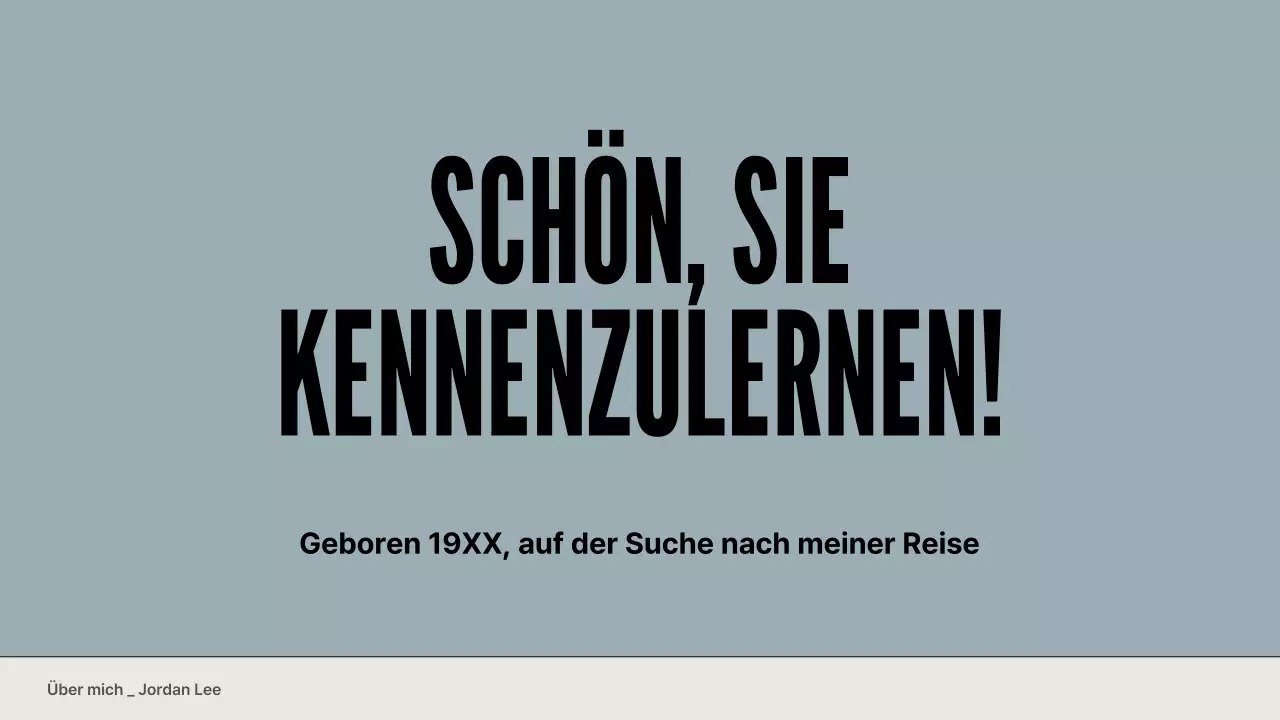 grau blau moderne Profilmappe