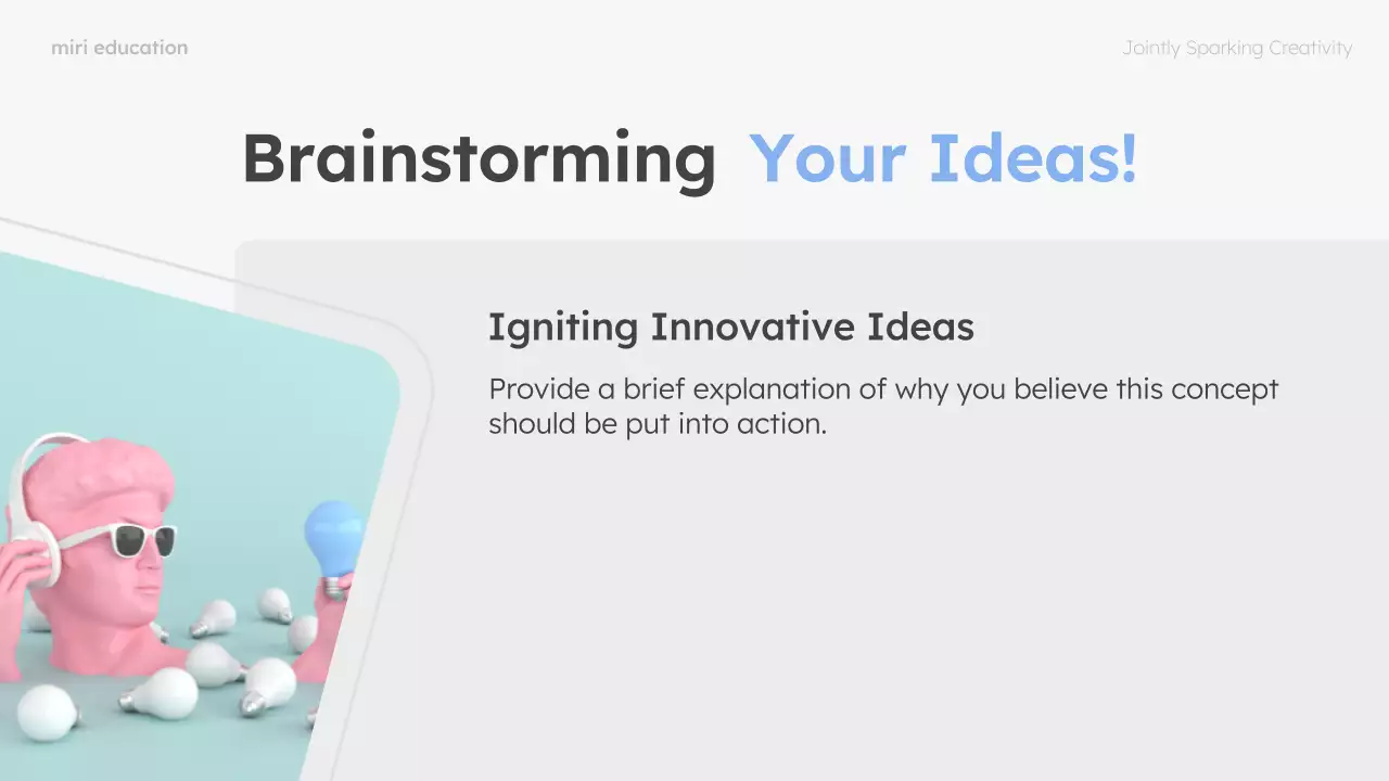 Blue Modern Brainstorming Guide Presentation