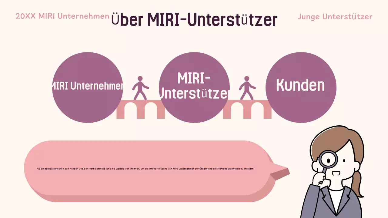 Rekrutierung von jungen Menschen in rosa