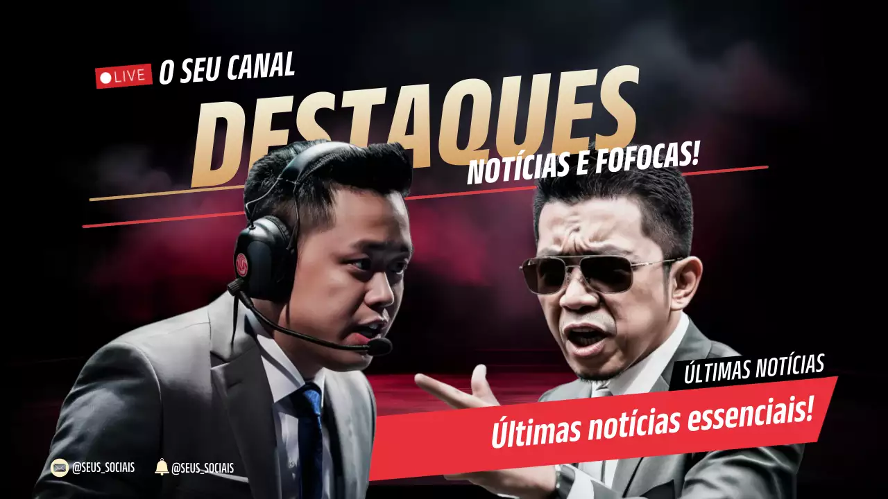 anúncio de notícias vermelho moderno