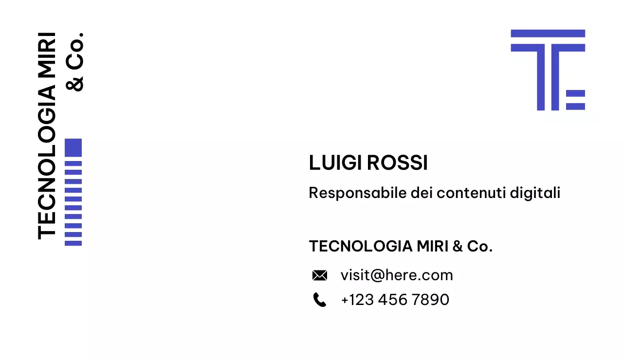 biglietto da visita moderno bianco