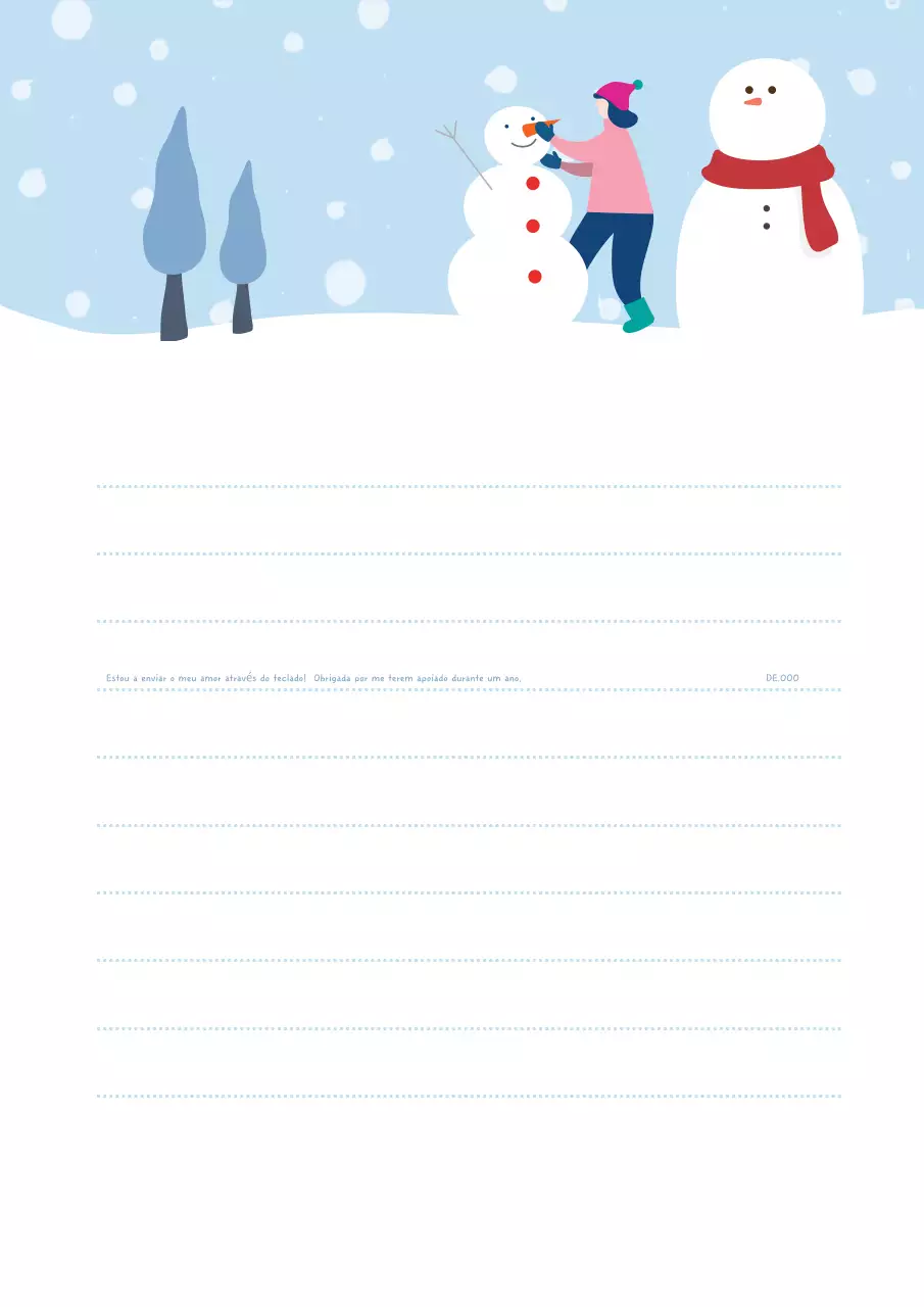 Carta de inverno gira em azul claro