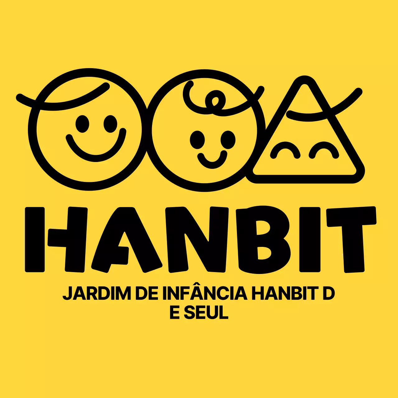 Logótipo do jardim de infância com caracteres simples