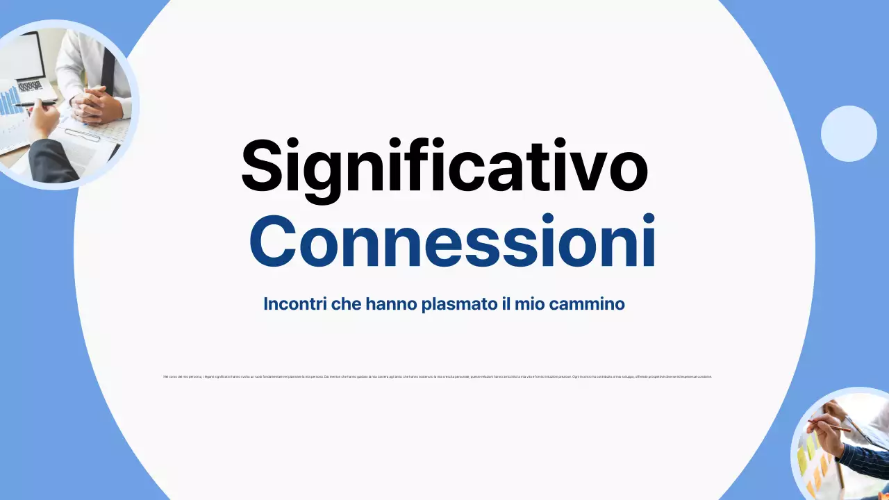 passo di autopresentazione moderno e blu