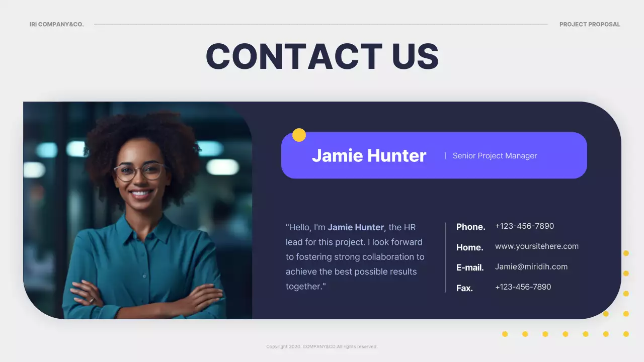 블루 모던 프로젝트 제안서 문서 프레젠테이션