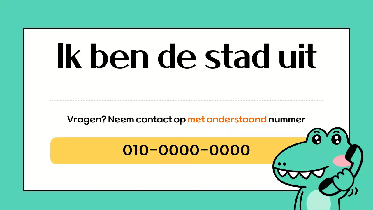 Een schattige mint bedrijfsaankondiging