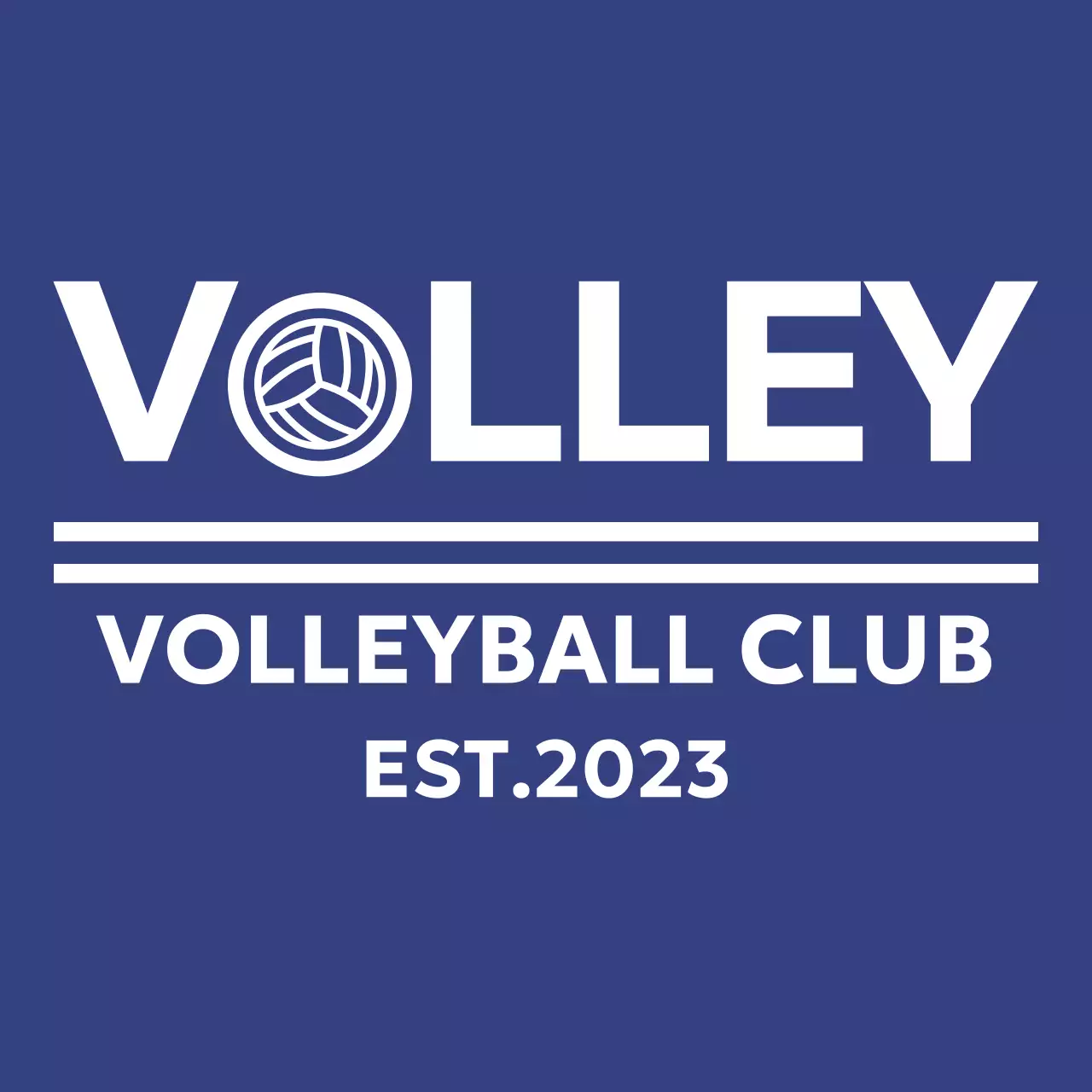 Logo olahraga sederhana dengan bola voli