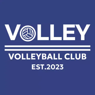 Logo olahraga sederhana dengan bola voli