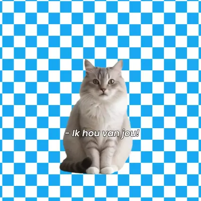 Blauwe Pop Huisdier Speldknop