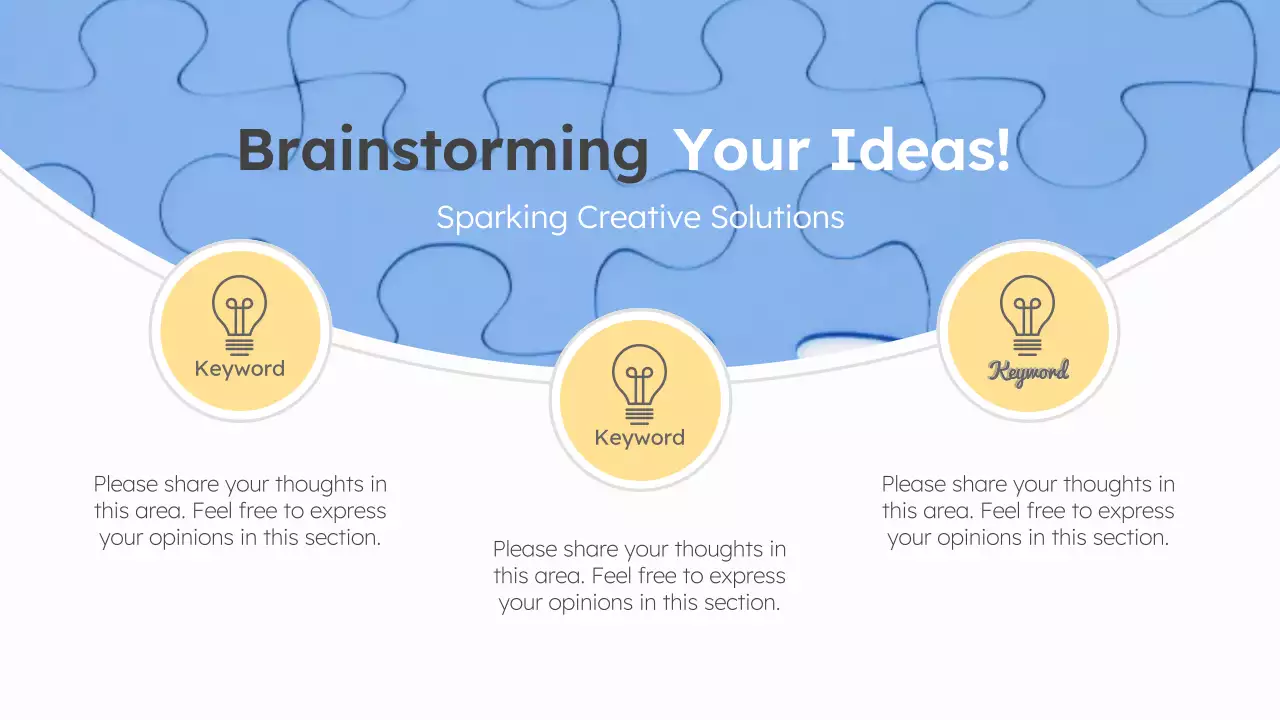 Blue Modern Brainstorming Guide Presentation