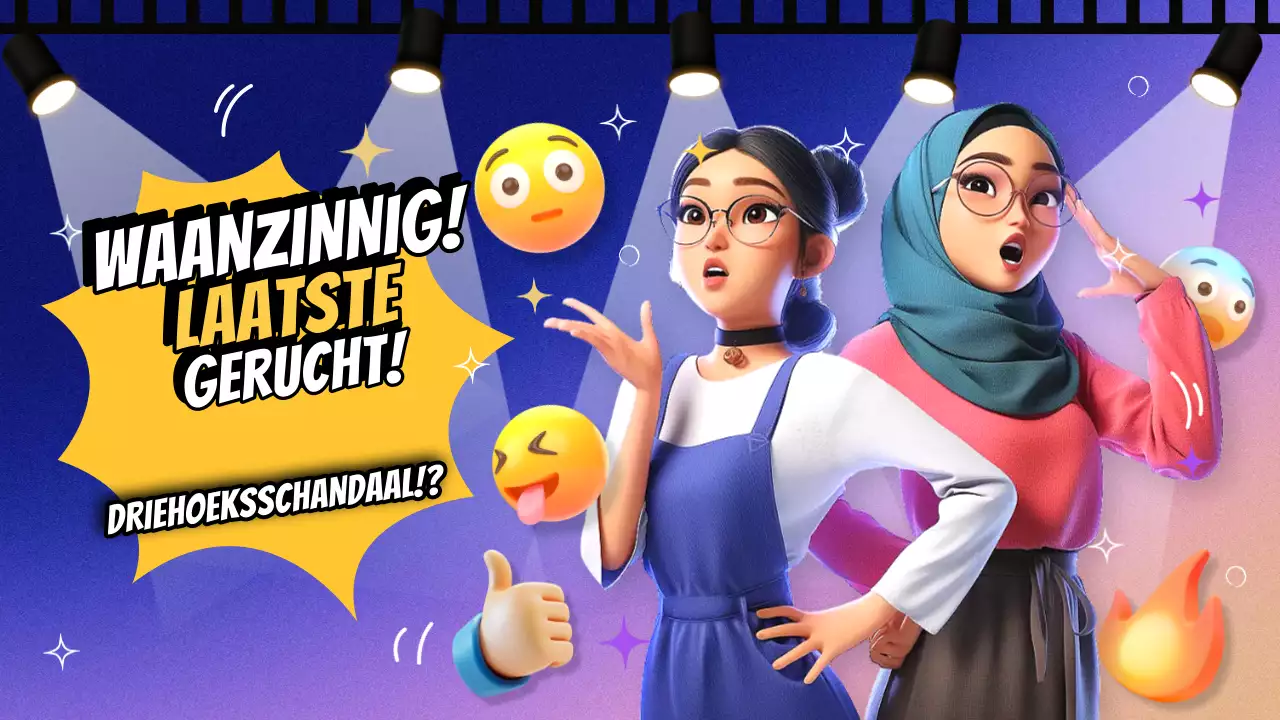 paarse trendy geruchtenaankondiging