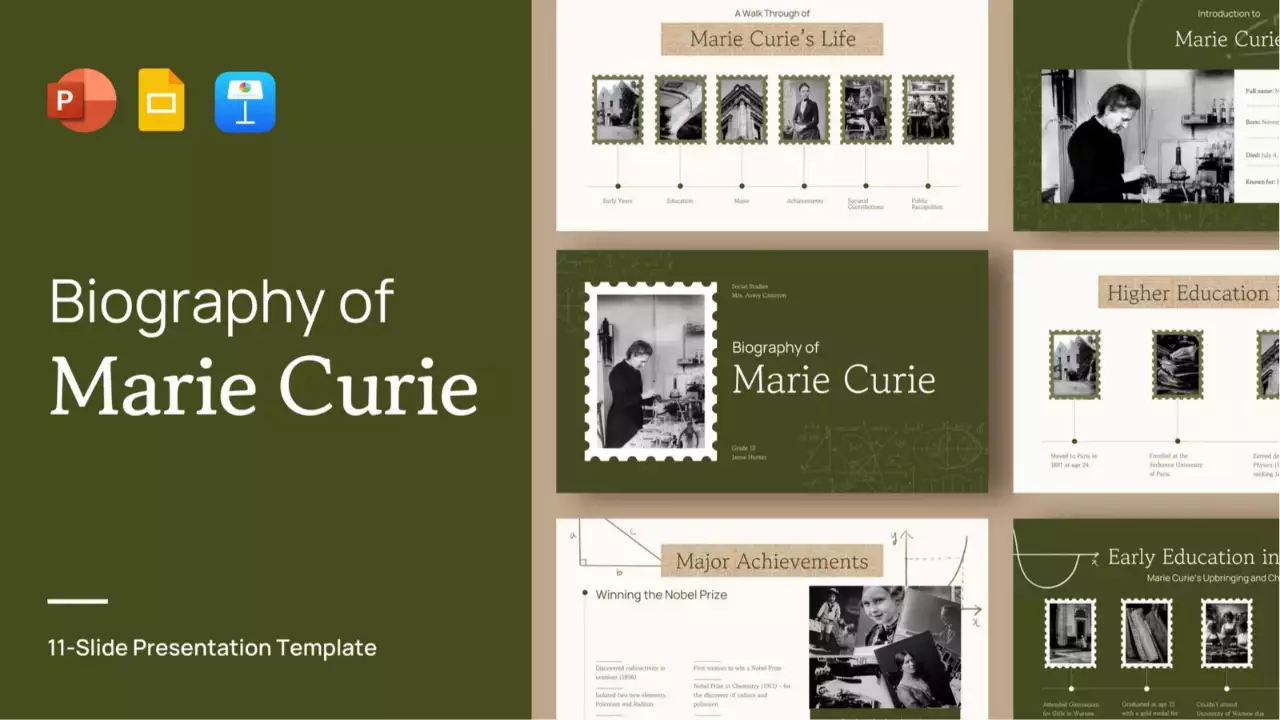 Green Vintage Biography Presentation