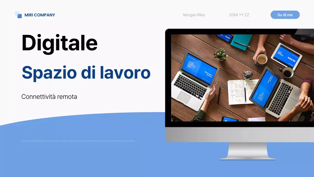 passo di autopresentazione moderno e blu