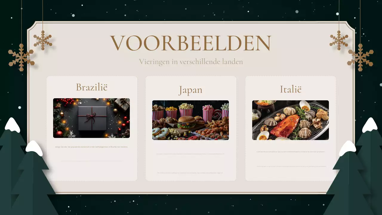 groene traditionele vakantiepresentatie