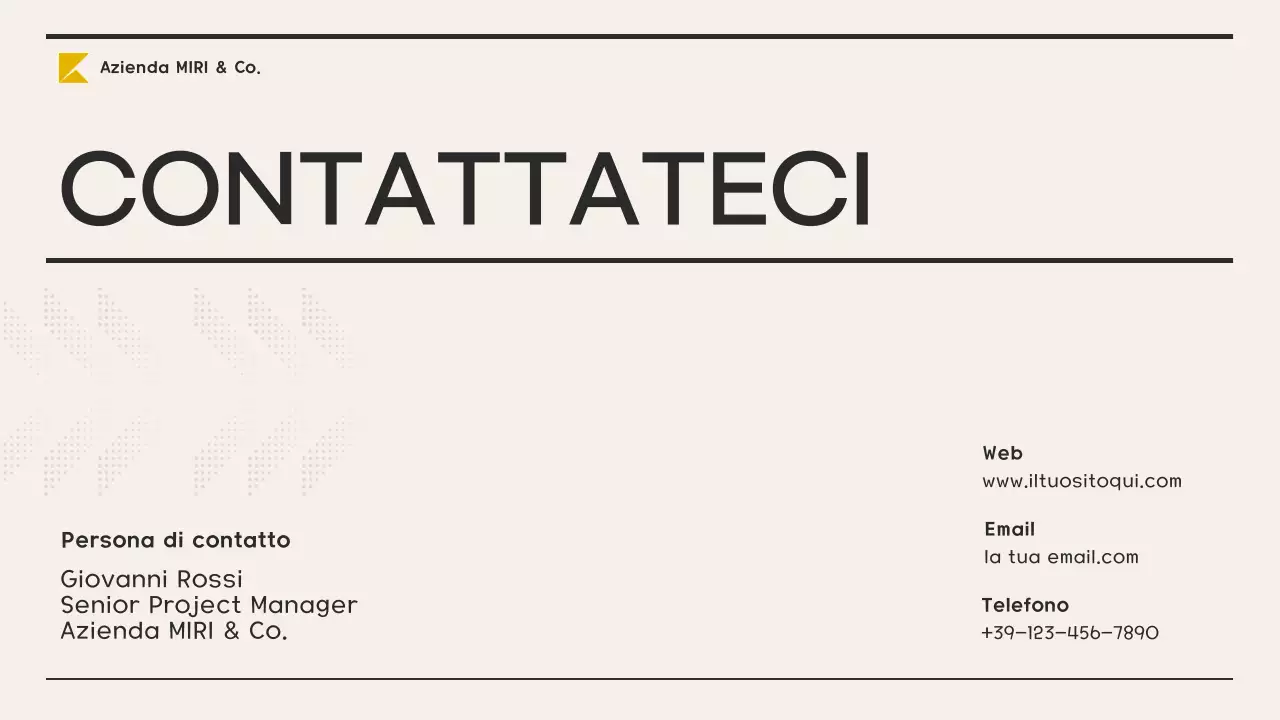 piano aziendale giallo moderno