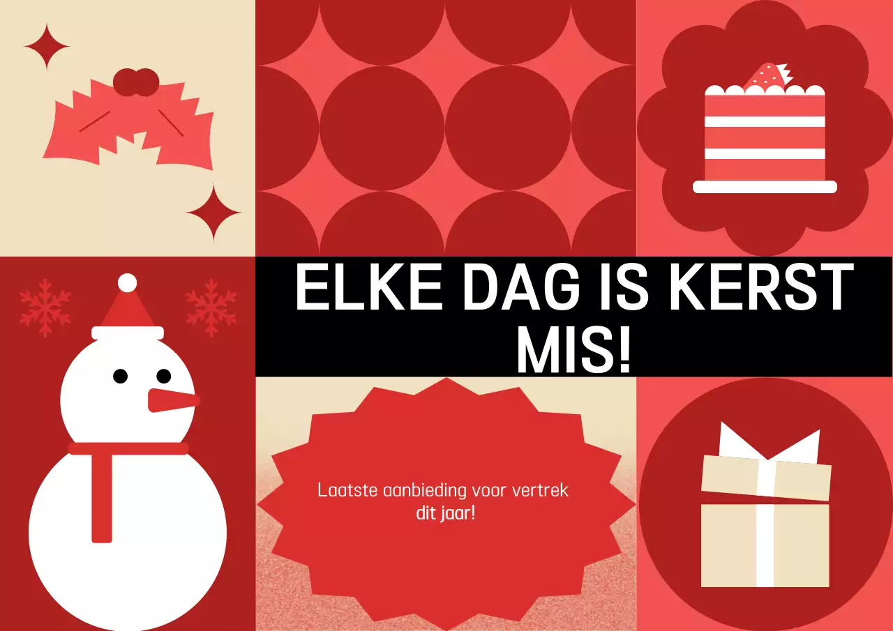 Rode Vintage Kerstpromotie