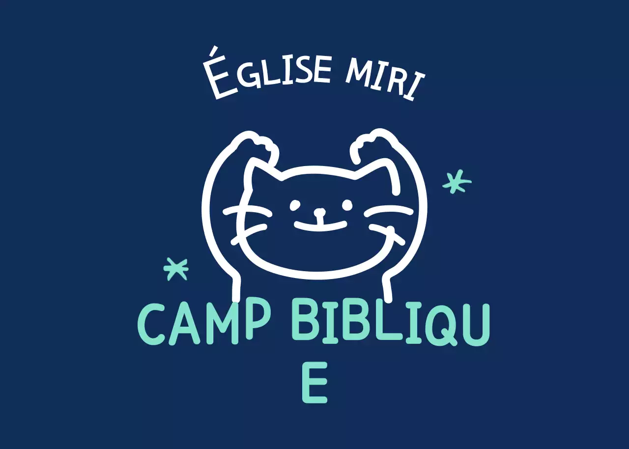 Illustration d'un gribouillis bleu marine pour un camp de vacances