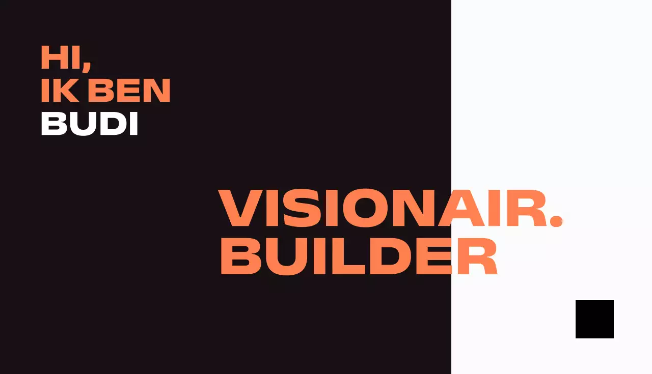 oranje modern visitekaartje