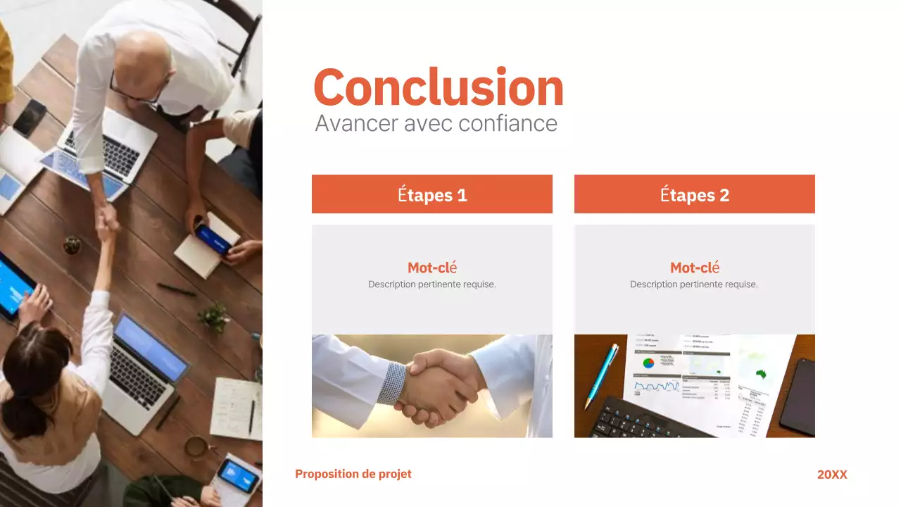 rouge moderne proposition de projet entreprise