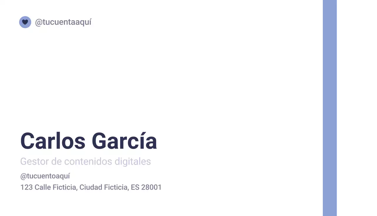 tarjeta de visita moderna azul marino