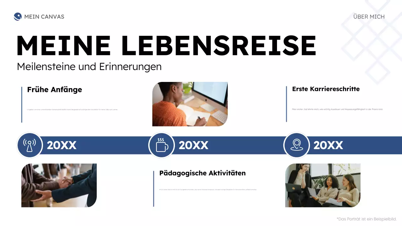 blue modern about me business