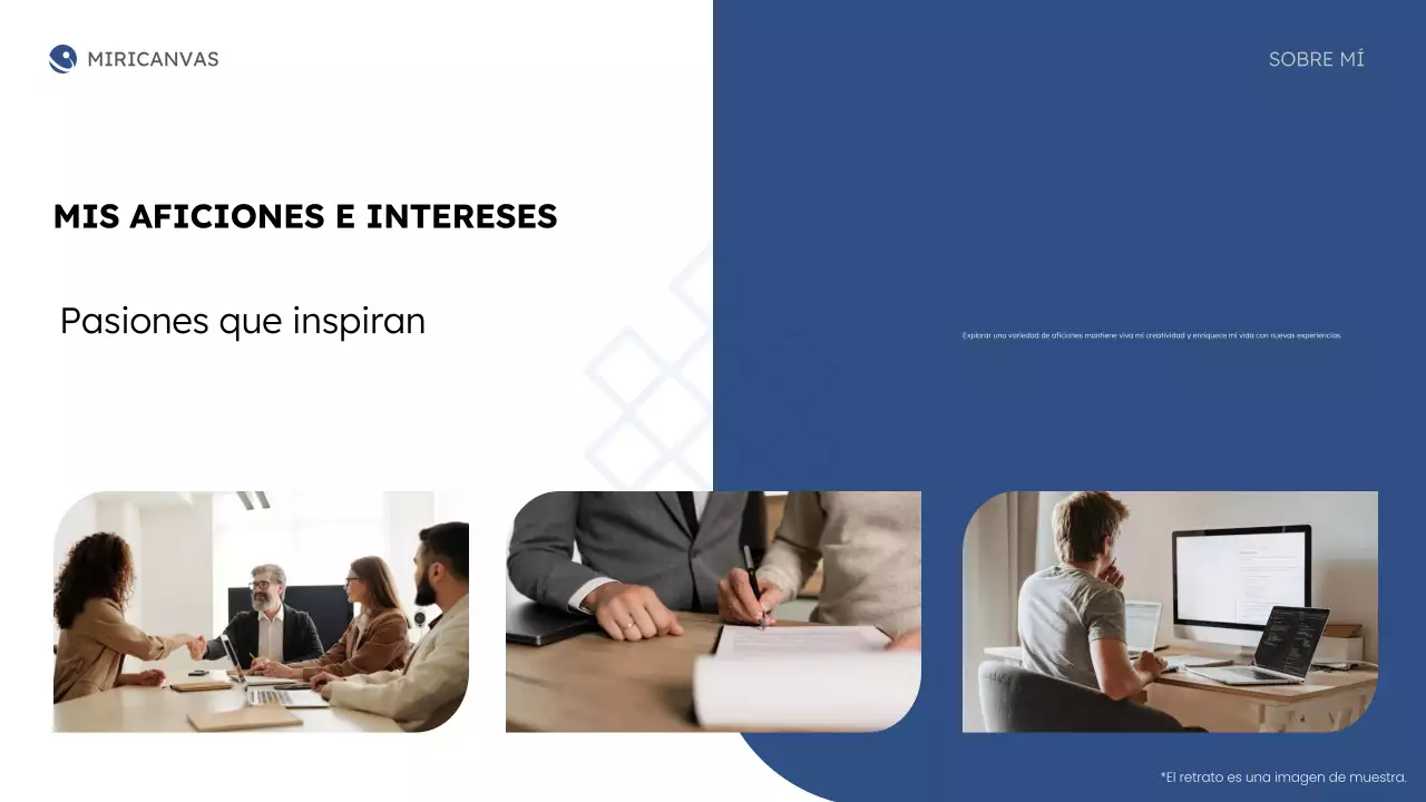 blue modern about me business