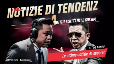 annuncio di notizie rosse e moderne