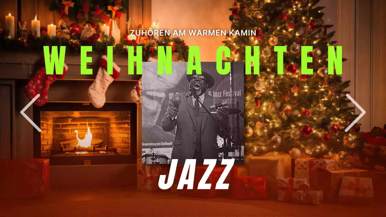 Vintage-Weihnachts-Playlist in Grün und Rot