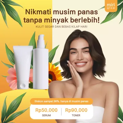 Yellow Modern Skincare Promotion Instagram Post